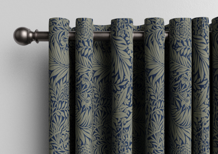 William Morris At Home Larkspur, Woven Indigo - Made to Measure Curtains - Image 12